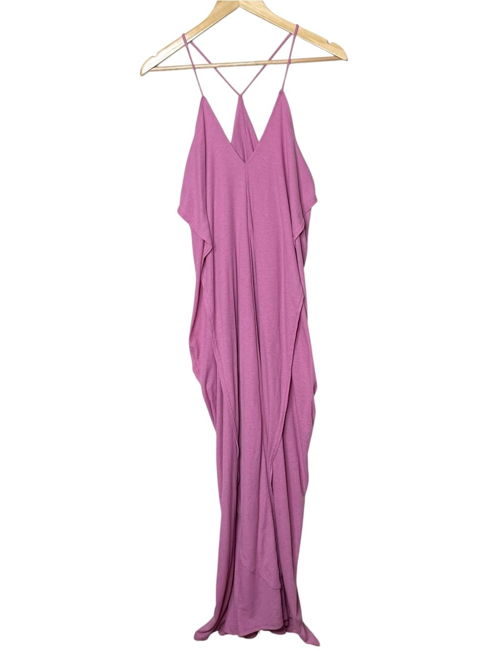 Free People FP Beach Positano Ribbed Draped Slouchy Maxi Dress Small - Picture 5 of 11